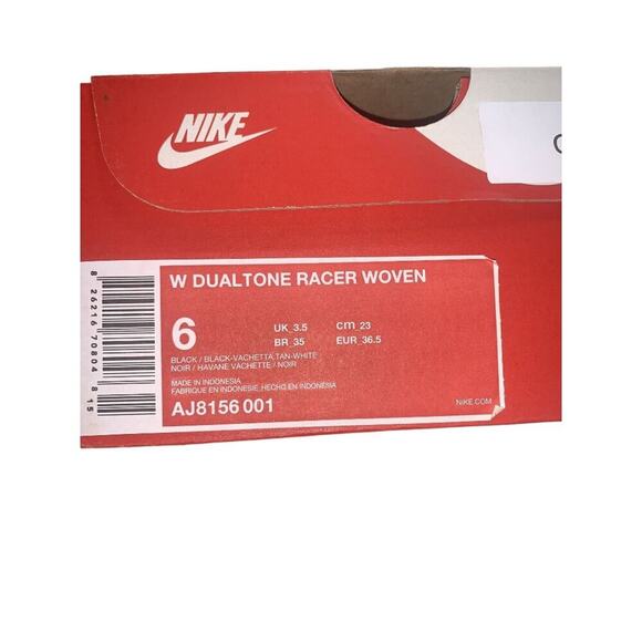 NIKE‎ Women's Dualtone Racer Woven Black/Tan Size 6 - Picture 7 of 14